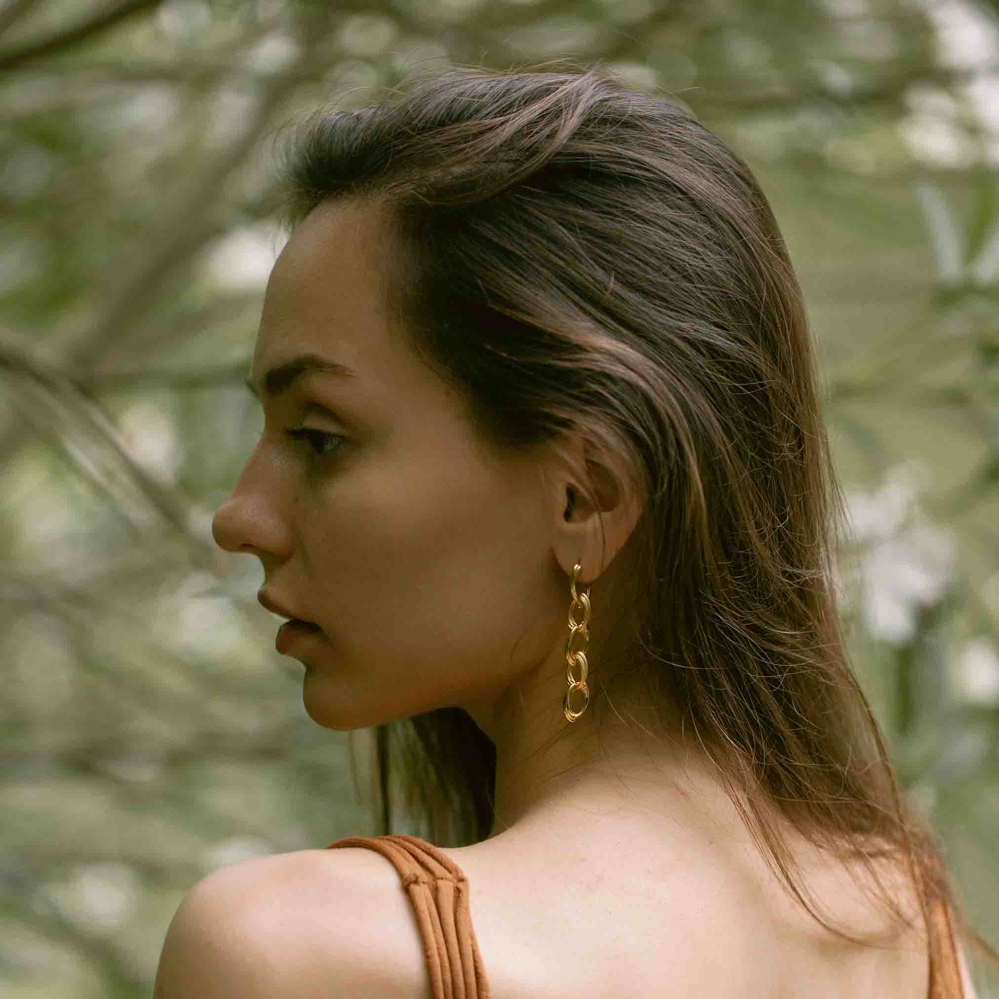 Pair of Cichlid Gold-Plated Drop Vermeil Earrings